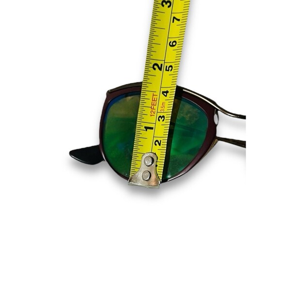 Persol Sunglasses 3082-S Matte Burgundy Cat Eye Green Reflective Lenses Italy main image 8